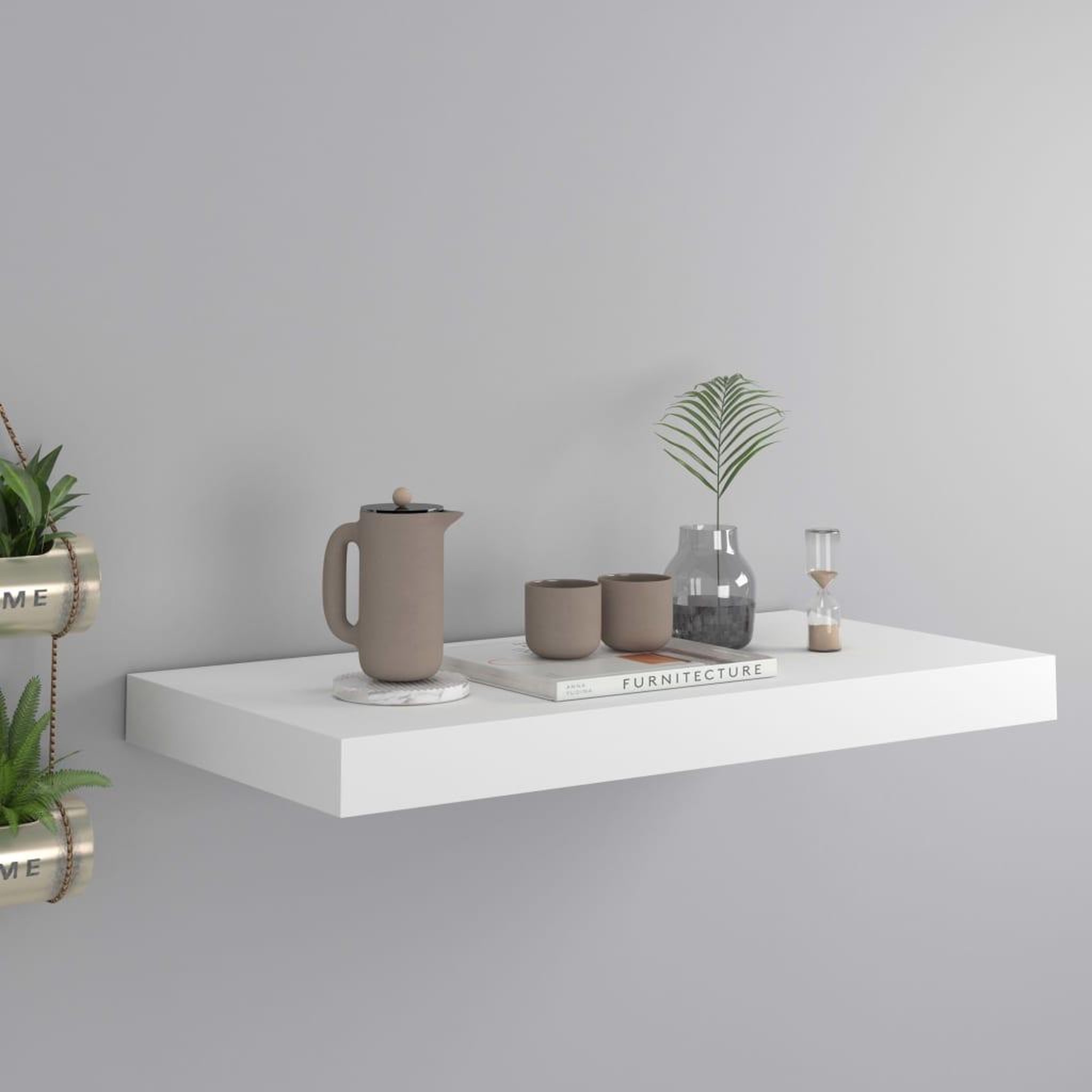 Voir la diapositive 1 : VIDAXL Etagere murale flottante blanc 50x23x3,8 cm MDF