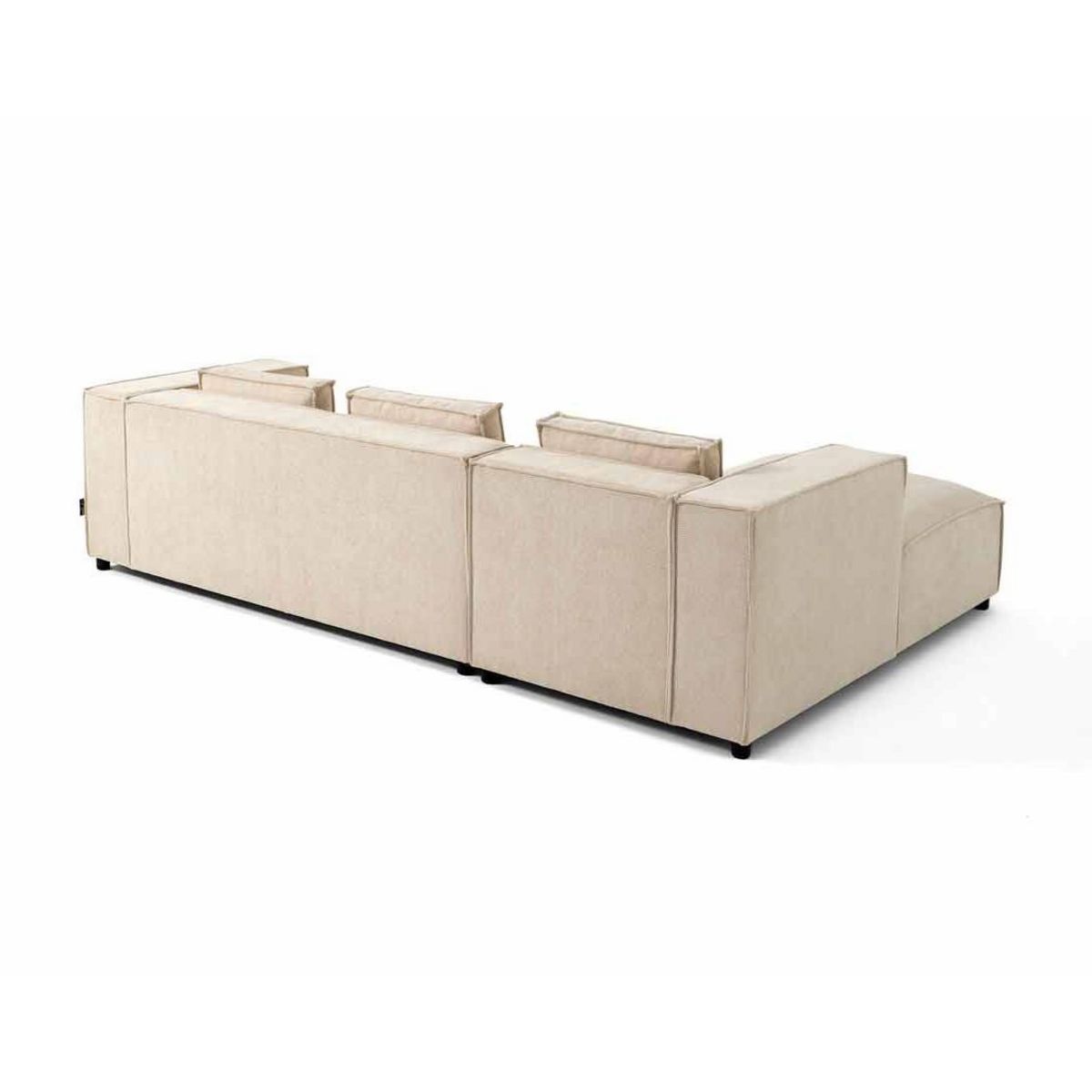 LISA DESIGN Stella - canapé d'angle gauche - 4 places - en tissu texturé