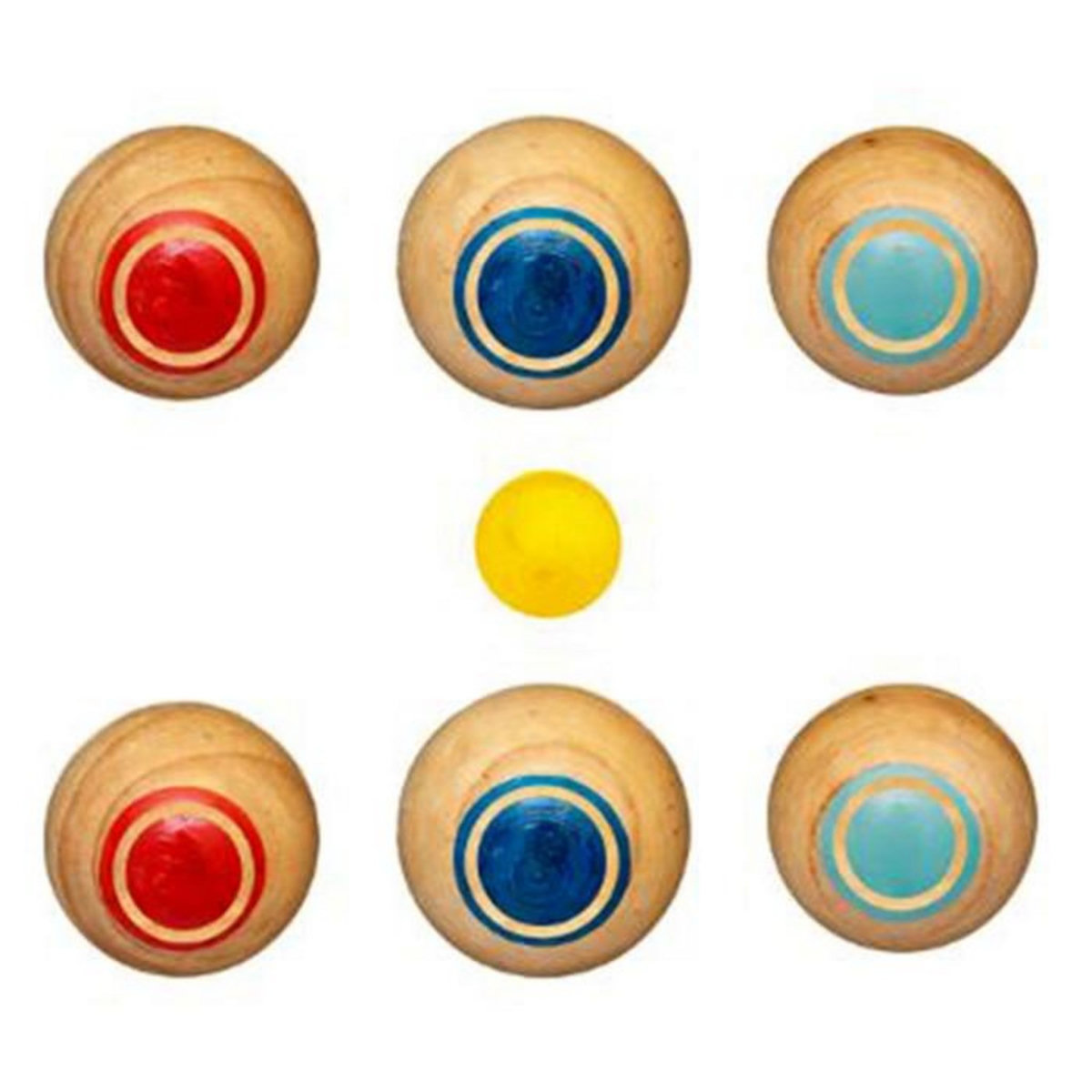 Be Toys Jeu Enfant en Bois  Pétanque  6cm Multicolore