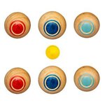 Be Toys Jeu Enfant en Bois  Pétanque  6cm Multicolore