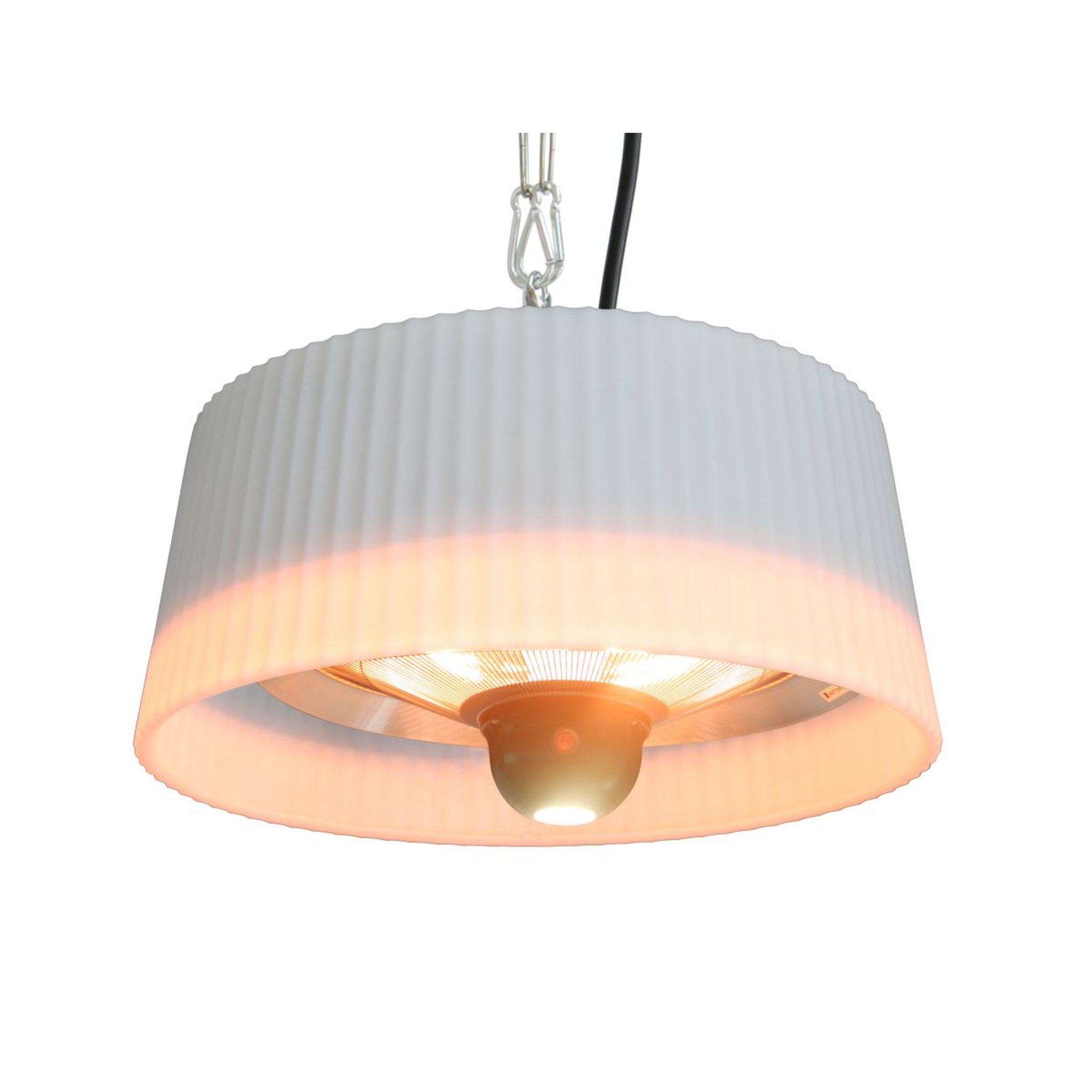 Voir la diapositive 1 : Parasol chauffant électrique SIRMIONE BLANC SUPENDU