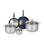 ELO Ensemble de 2 Poêles de cuisson 20 et 24 cm et 3 faitouts 12, 20 et 24 cm Elo Prima Brillant
