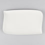 Voir la diapositive 2 : SECRET DE GOURMET Lot de 6 Assiettes Plates Rectangulaire  Vague   33cm Blanc