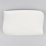 Voir la diapositive 2 : SECRET DE GOURMET Lot de 6 Assiettes Plates Rectangulaire  Vague   33cm Blanc