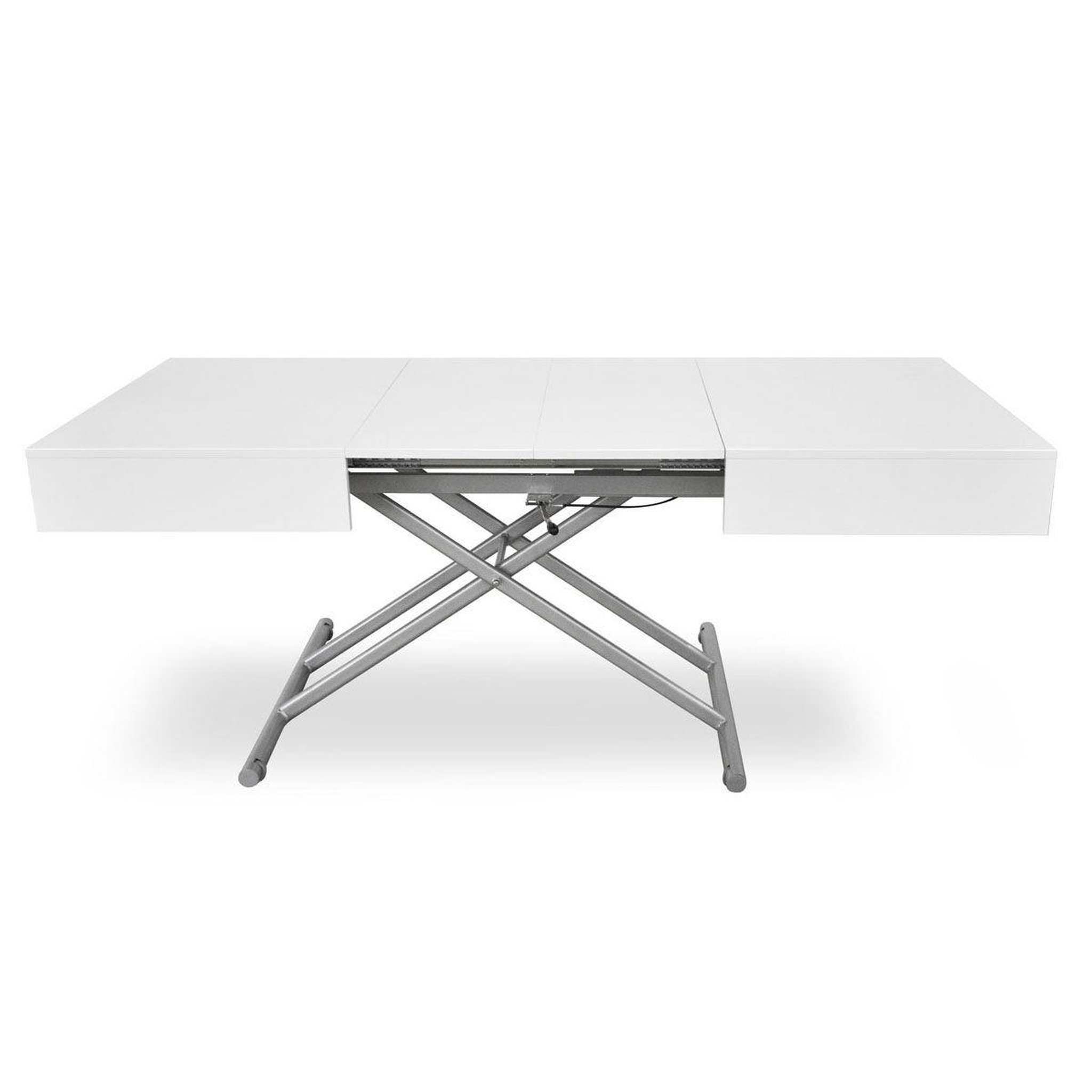 Voir la diapositive 4 : Paris Prix Table basse relevable  lift  120-190cm blanc