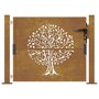 Voir la diapositive 4 : VIDAXL Portail de jardin 105x80 cm acier corten conception de l'arbre