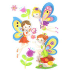 Stick'n Look Sticker 3D Fée - 30 x 40 cm - Bleu