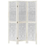 Voir la diapositive 4 : VIDAXL Cloison de separation 3 panneaux blanc bois de paulownia massif