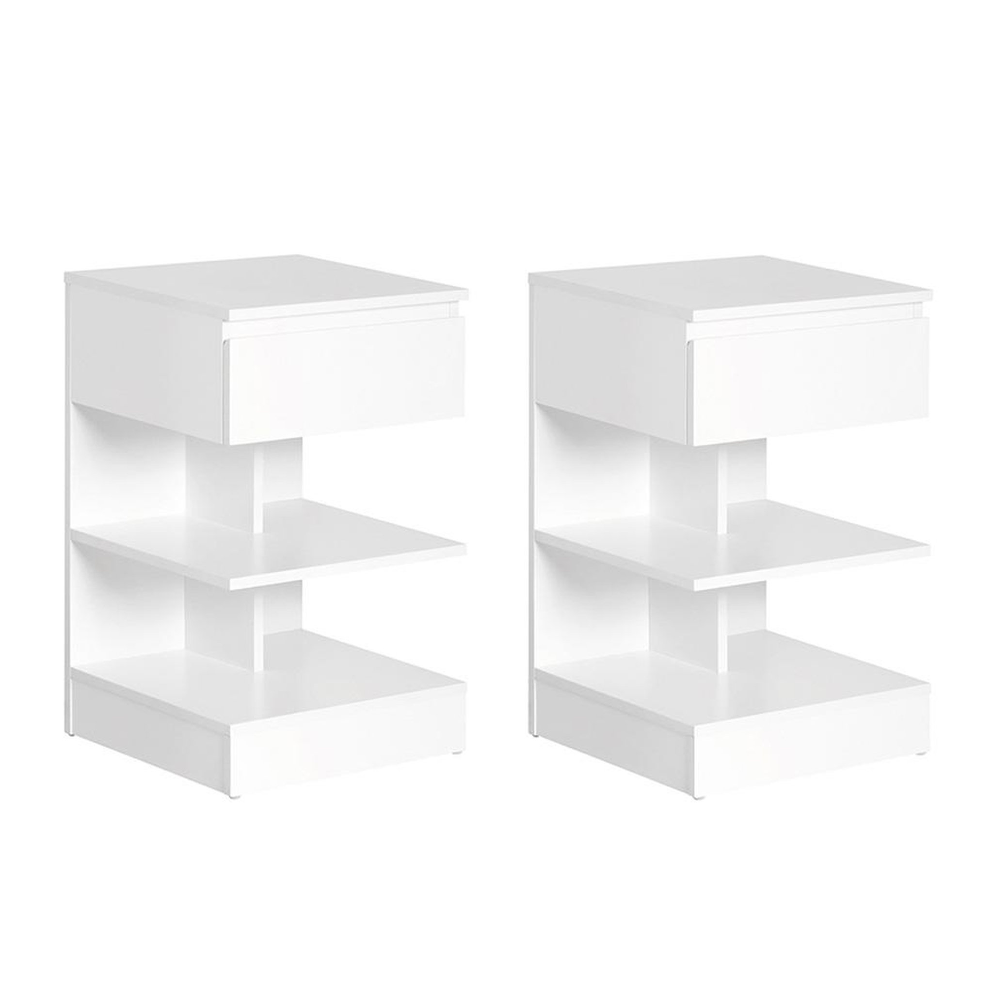 Voir la diapositive 1 : SOBUY SoBuy - Lot De 2 Tables De Chevet à 1 tiroir - Moderne - FBT49X2