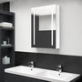 Voir la diapositive 1 : VIDAXL Armoire de salle de bain a miroir LED Blanc brillant 50x13x70cm