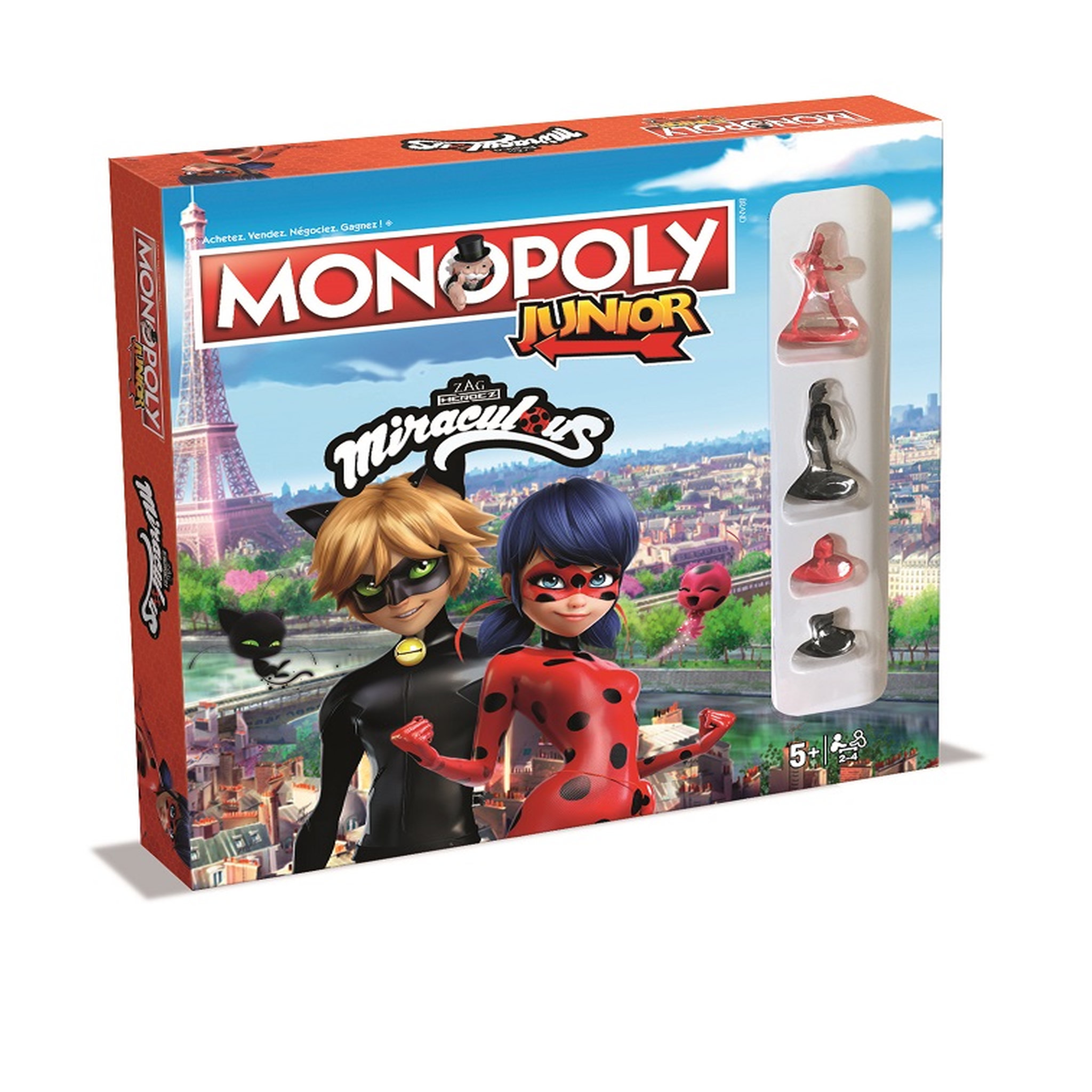  WINNING MOVES Jeu Monopoly junior - Miraculous Ladybug 