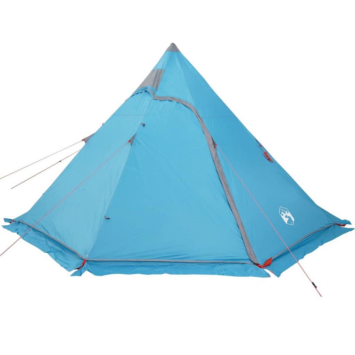 VIDAXL Tente de camping tipi 5 personnes bleu impermeable