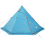 Voir la diapositive 3 : VIDAXL Tente de camping tipi 5 personnes bleu impermeable