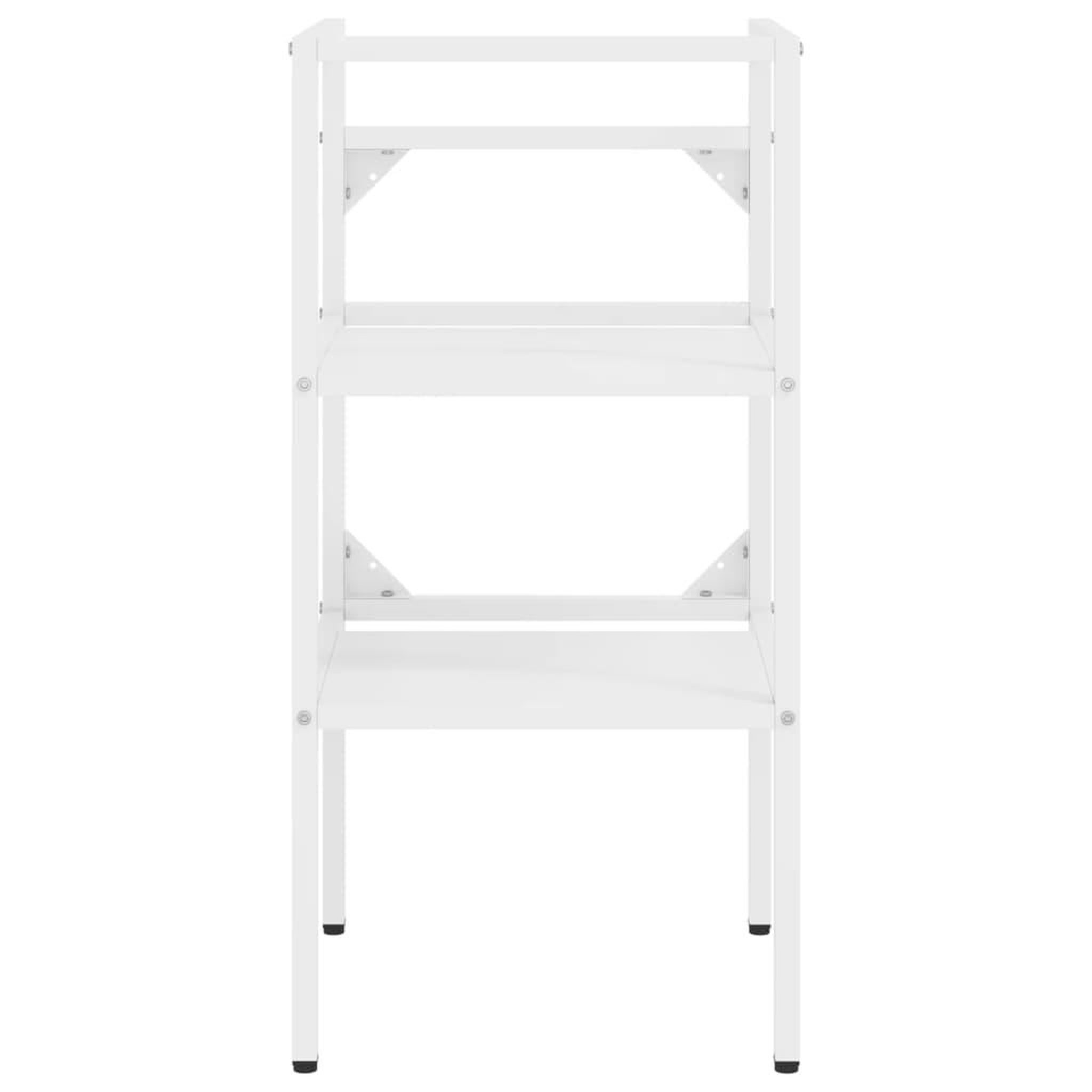 Voir la diapositive 3 : VIDAXL Cadre de lavabo de salle de bain Blanc 40x38x83 cm Fer