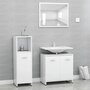 VIDAXL Ensemble de meubles de salle de bain 3 pcs Blanc Agglomere