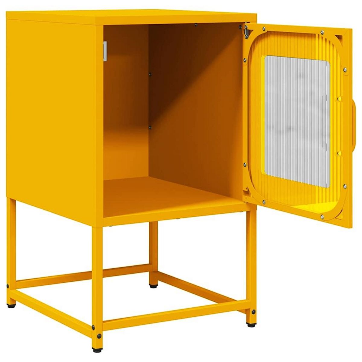 VIDAXL Table de chevet jaune moutarde 36x39x60,5 cm