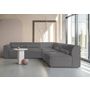 Voir la diapositive 3 : BEST MOBILIER Felix - canapé modulable d'angle droit 5 places en tissu texturé