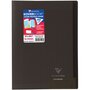 CLAIREFONTAINE Cahier piqué polypro Koverbook 21x29,7cm 96 pages grands carreaux Seyes noir transparent