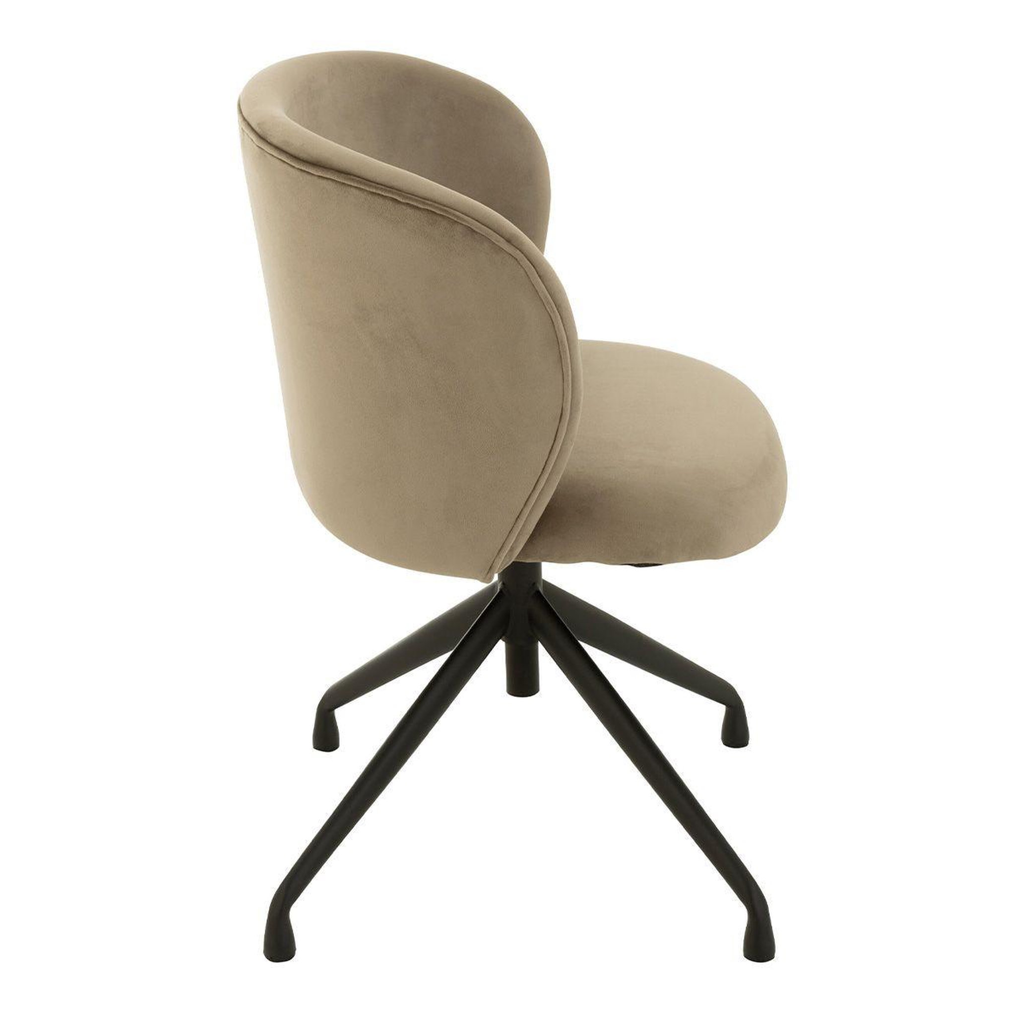 Voir la diapositive 3 : J-LINE Chaise pivotante en velours  gena  78-83cm gris foncé