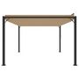 Voir la diapositive 4 : VIDAXL Tonnelle avec toit a persienne 3x4 m Taupe Tissu et aluminium
