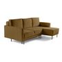 Voir la diapositive 1 : BEST MOBILIER Charlie - canapé d'angle réversible 4 places - convertible avec coffre - en tissu