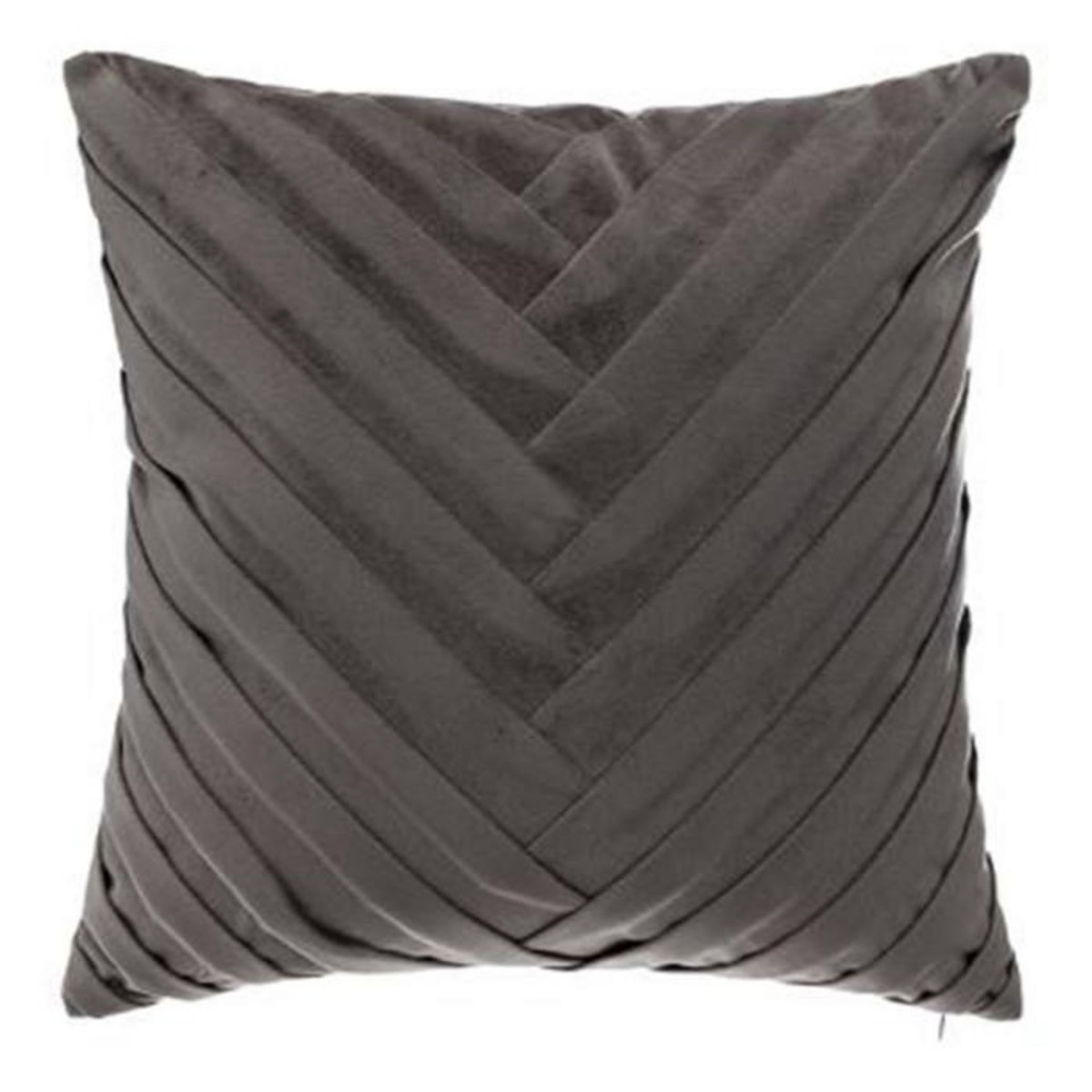 ATMOSPHERA Coussin Déhoussable Velours  Tressé  40x40cm Gris