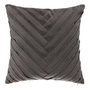 Voir la diapositive 1 : ATMOSPHERA Coussin Déhoussable Velours  Tressé  40x40cm Gris