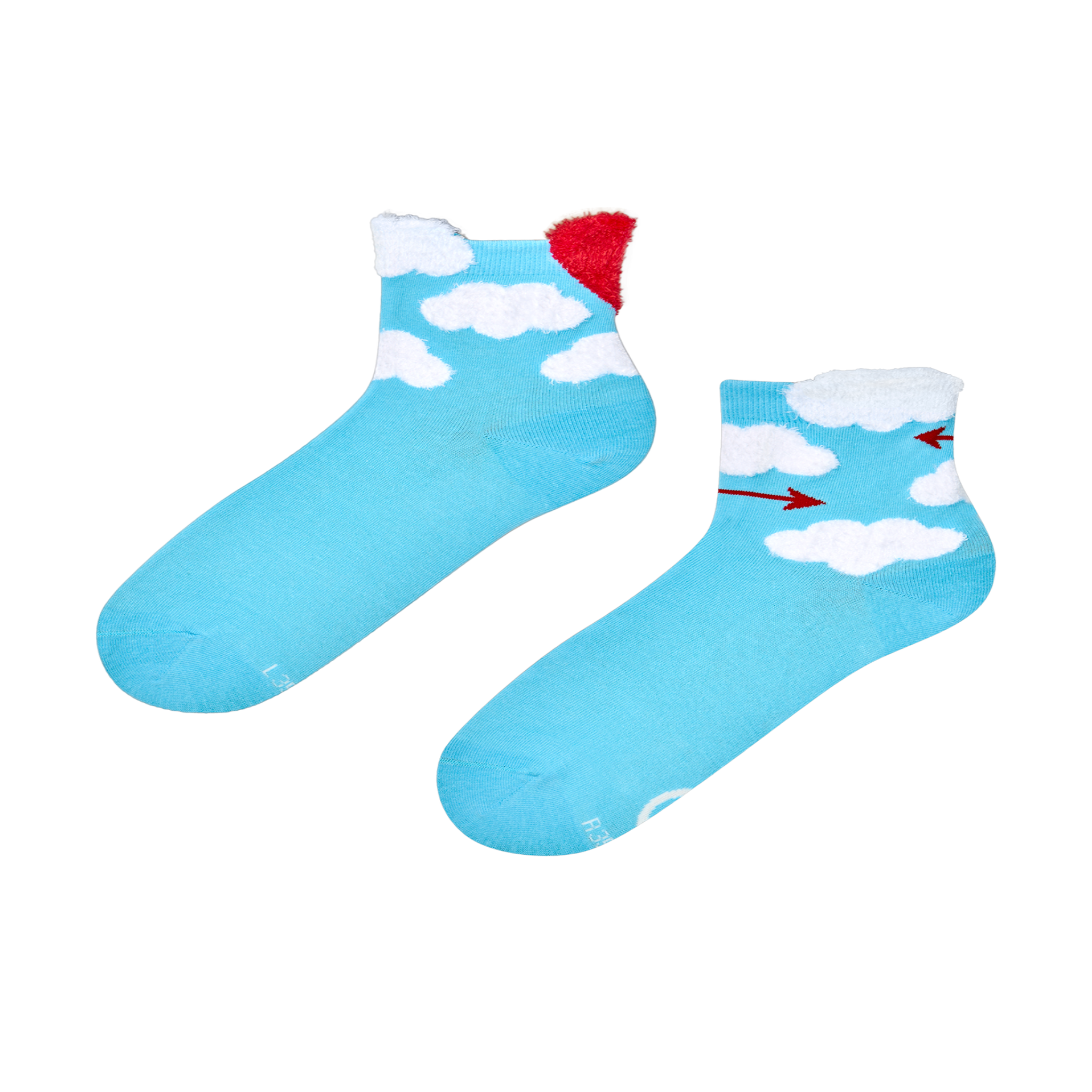 DEDOLES Chaussettes courtes cutecore amour dans l'air. Coloris disponibles : Bleu