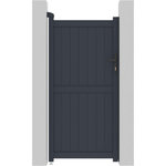 Habitat et Jardin Portillon aluminium  Maurice  - 101.2 x 155.9 cm - Gris