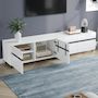 Voir la diapositive 5 : MERAX Meuble tv blanc 180 cm mdf