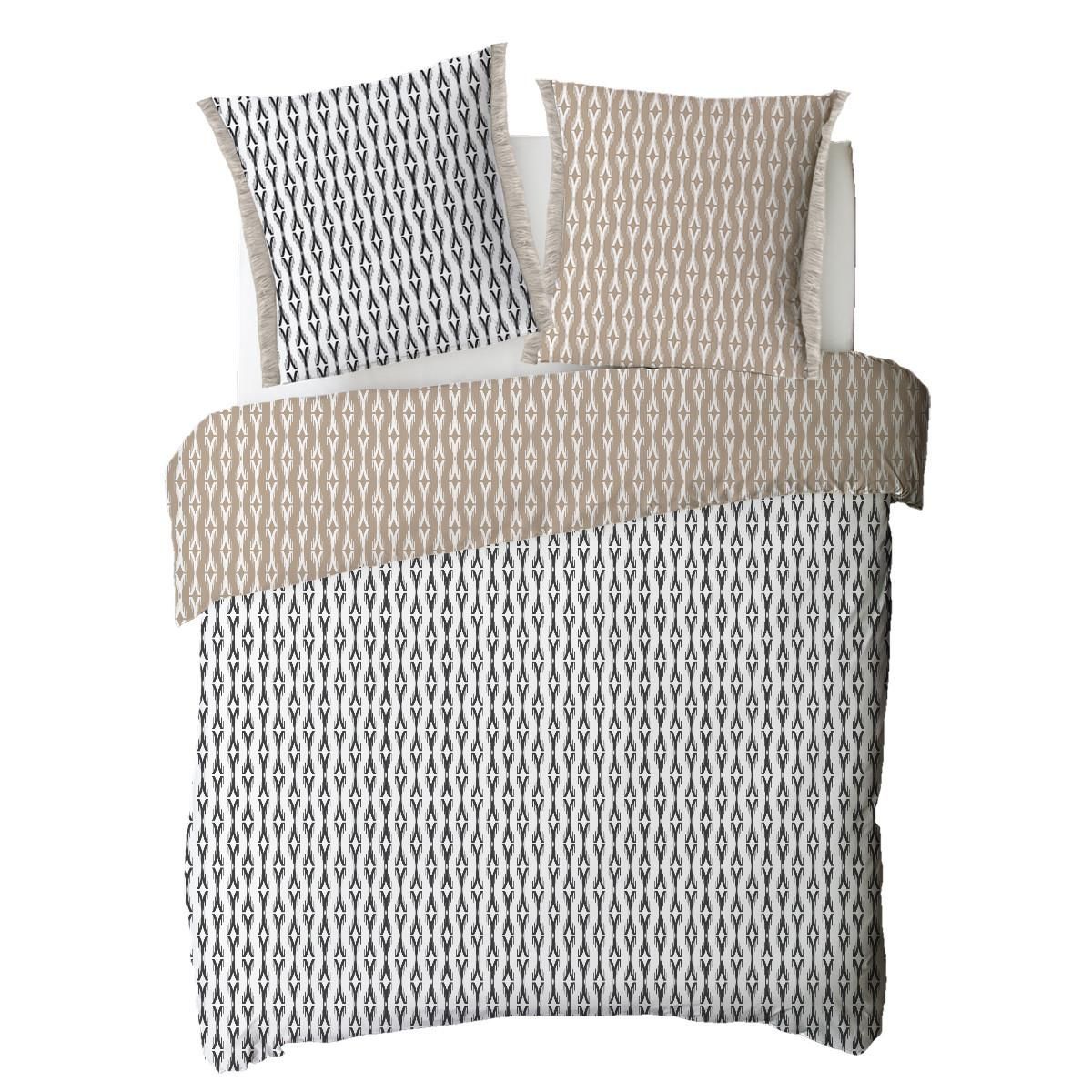 FUTURE HOME Parure de lit 2 personnes ethnique réversible
