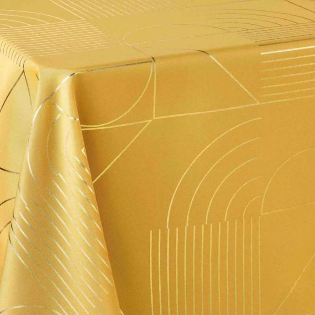 Paris Prix Nappe Imprimée Déco  Lineor  150x240cm Jaune