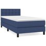 Voir la diapositive 2 : VIDAXL Sommier a lattes de lit avec matelas Bleu 80x200 cm Tissu
