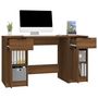 Voir la diapositive 5 : VIDAXL Bureau avec armoire laterale Chene marron Bois d'ingenierie