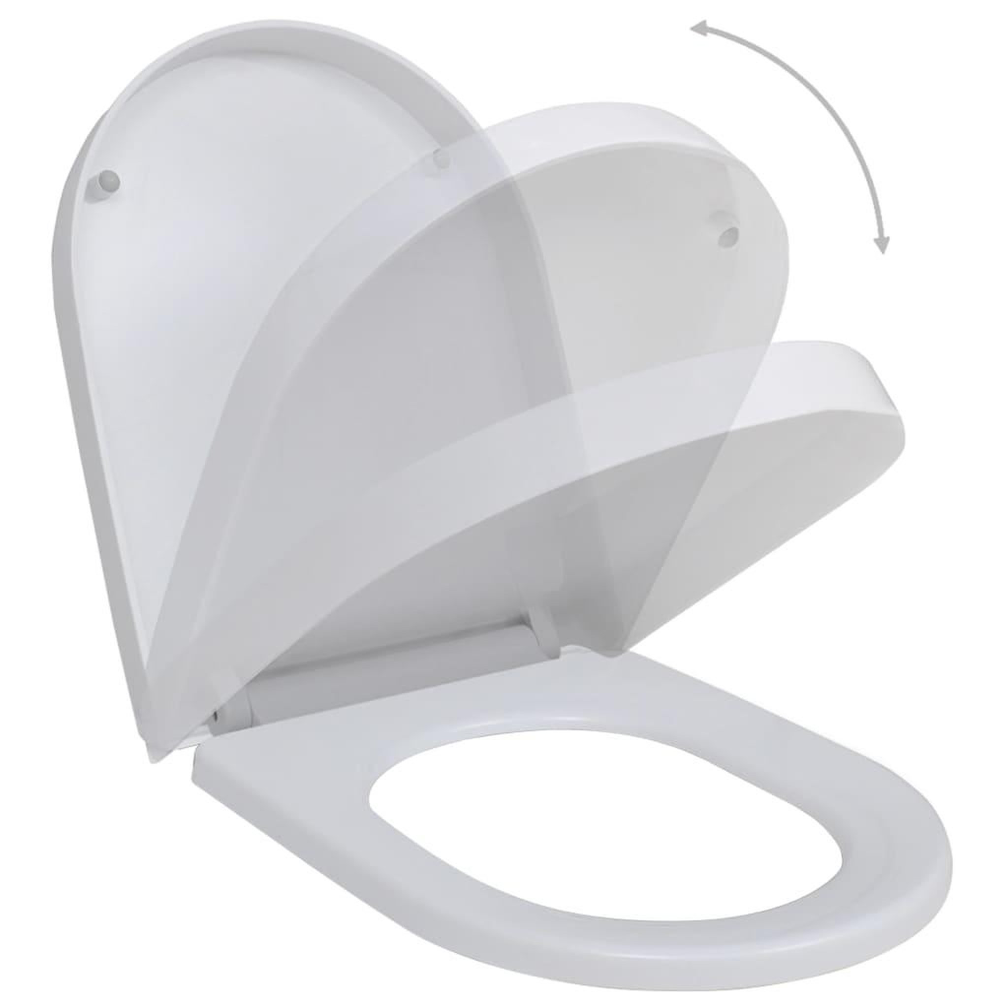 Voir la diapositive 2 : VIDAXL Abattant wc avec frein de chute 2 pcs plastique blanc