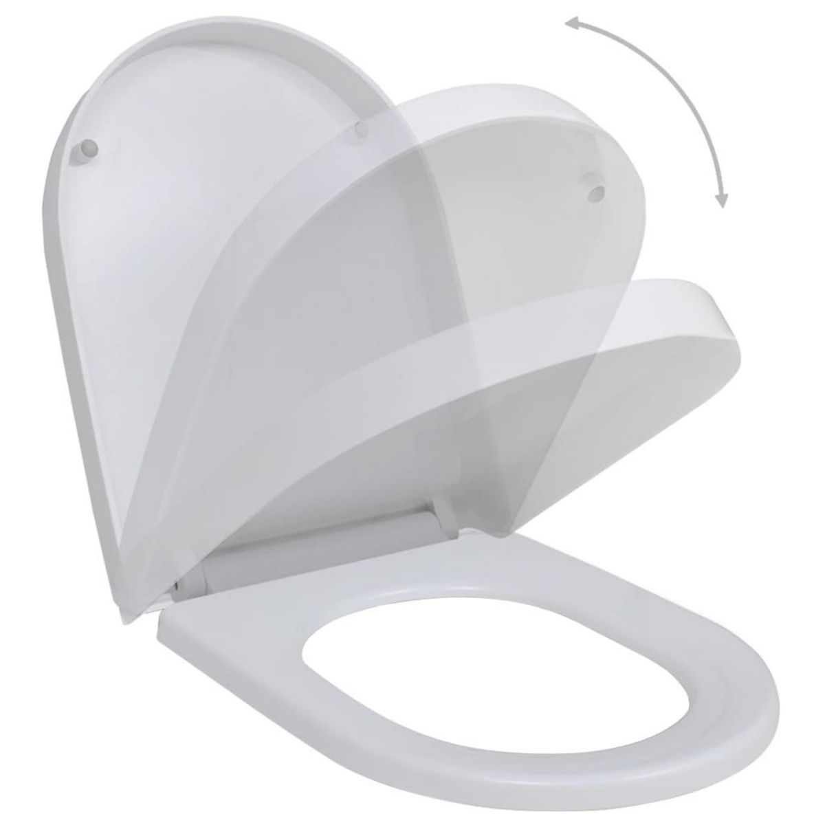 VIDAXL Abattant WC avec frein de chute 2 pcs Plastique Blanc