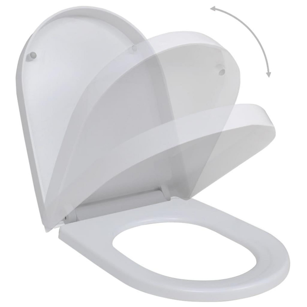 VIDAXL Abattant WC avec frein de chute 2 pcs Plastique Blanc