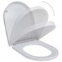 Voir la diapositive 2 : VIDAXL Abattant WC avec frein de chute 2 pcs Plastique Blanc