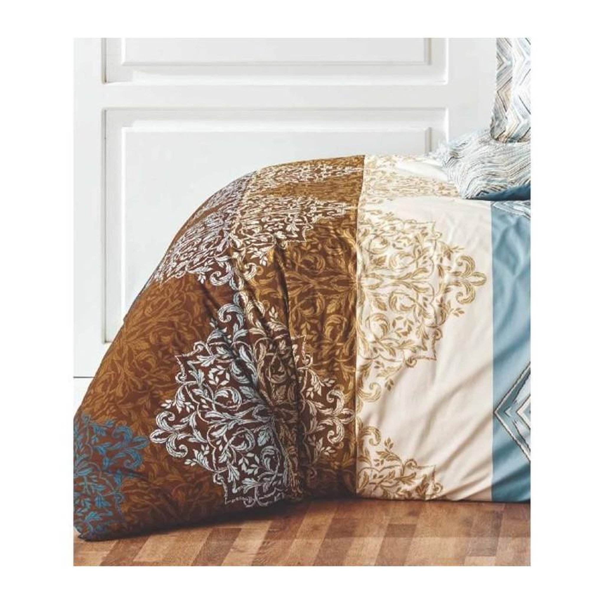 Voir la diapositive 2 : GENERIQUE Parure de lit - 1 housse de couette 220 x 240 cm + 2 taies d'oreiller 60 x 60 cm - 100% coton renforcé - Blanc