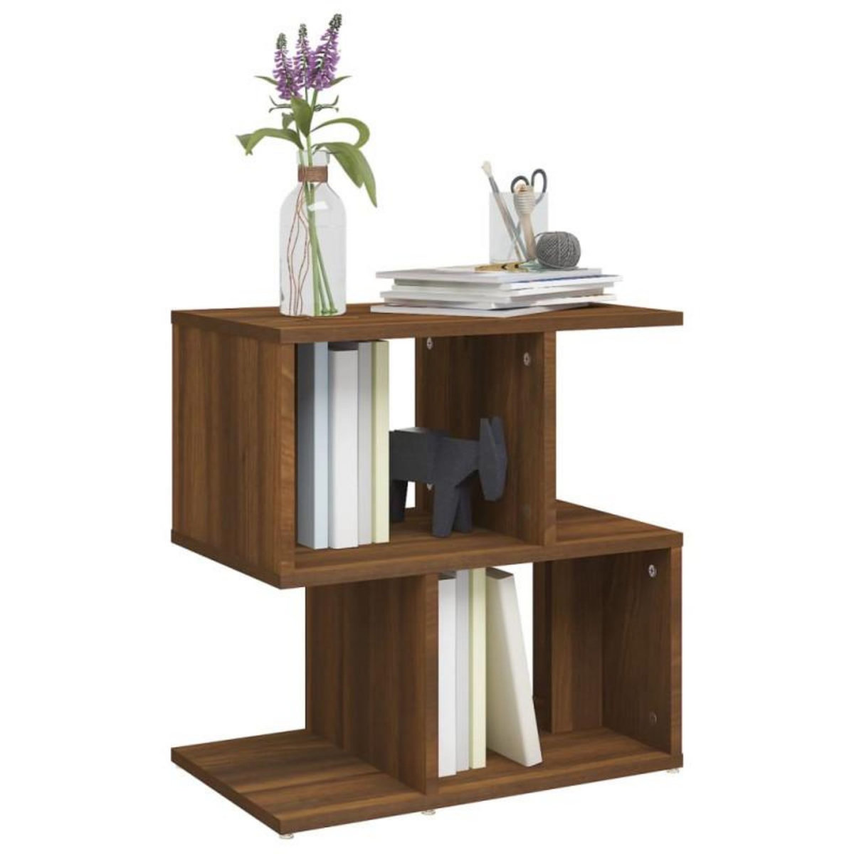 VIDAXL Table de chevet Chêne marron 50x30x51,5 cm Bois d ingénierie