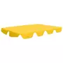 VIDAXL Toit de rechange balançoire jaune 188/168x145/110 cm