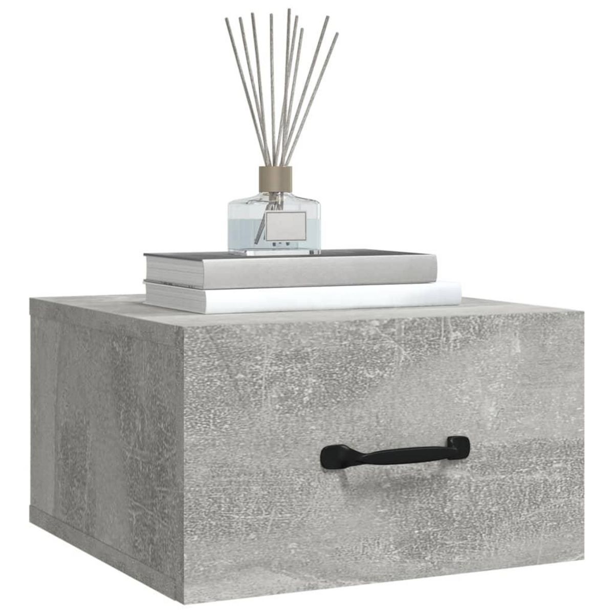 VIDAXL Tables de chevet murales 2 pcs Gris beton 35x35x20 cm