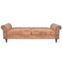 Voir la diapositive 5 : VIDAXL Canape a 2 places convertible accoudoir daim synthetique marron