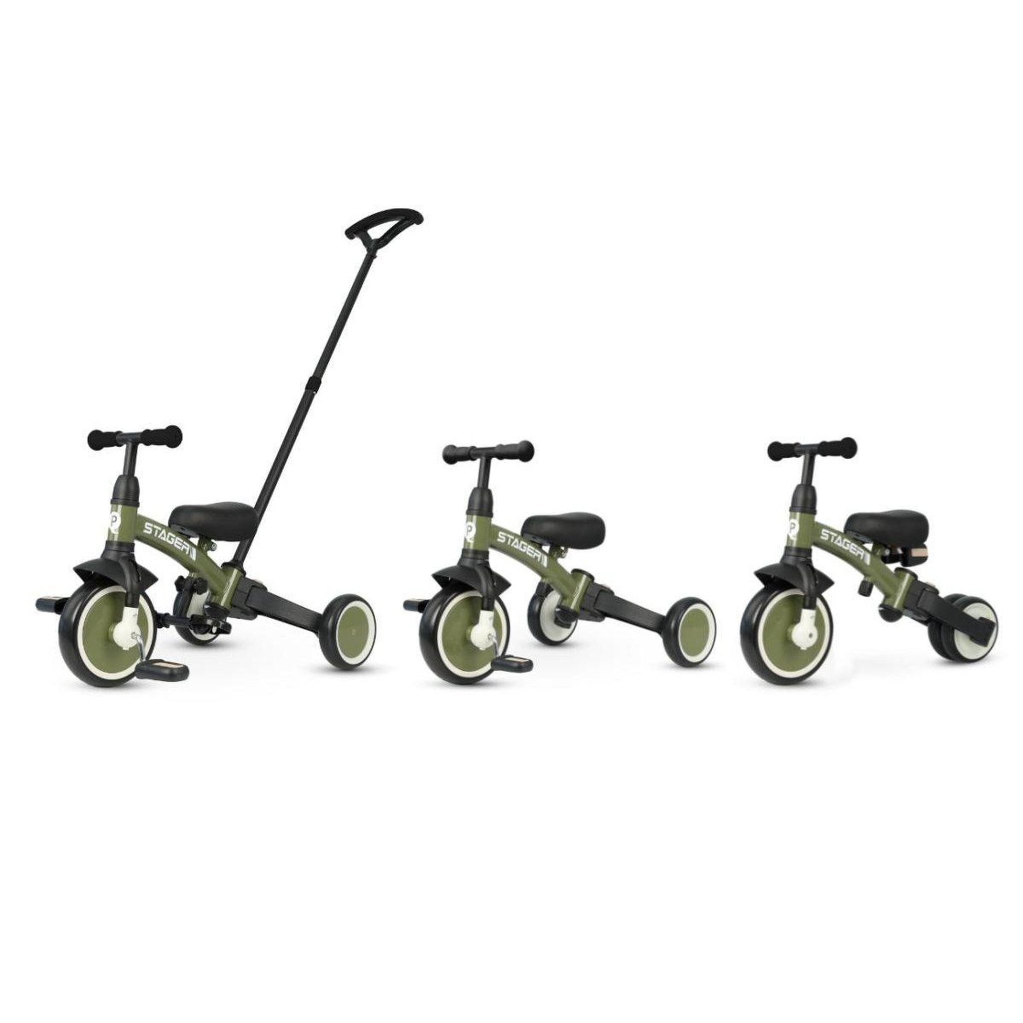 Voir la diapositive 2 : QPLAY Tricycle  stager 3-en-1 vert