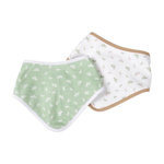 Paris Prix Lot de 2 Bavoirs Bébé  Koala  41cm Blanc & Vert