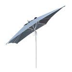 Proloisirs Parasol en aluminium mat central à 8 baleines - 3 x 3 m - inox/grey