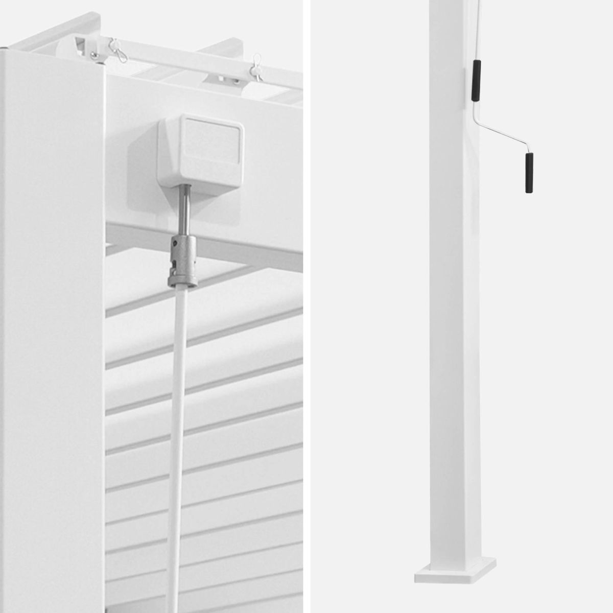 SWEEEK Pergola bioclimatique aluminium adossée lames orientables 4x3m Triomphe