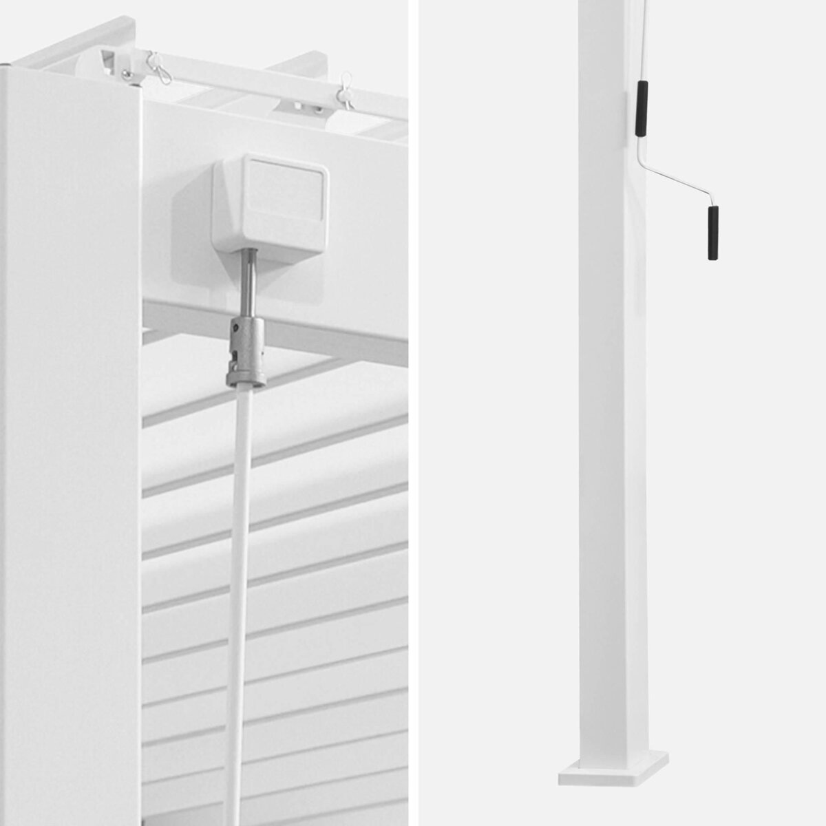 SWEEEK Pergola bioclimatique aluminium adossée lames orientables 4x3m Triomphe