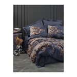 GENERIQUE Parure de lit - 129CTN63933 - 1 housse de couette 220 x 240 cm + 2 taies d'oreiller 60 x 60 cm - Satiné 100% coton - Bleu