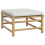 Voir la diapositive 2 : VIDAXL Repose-pieds de jardin avec coussin gris clair bambou